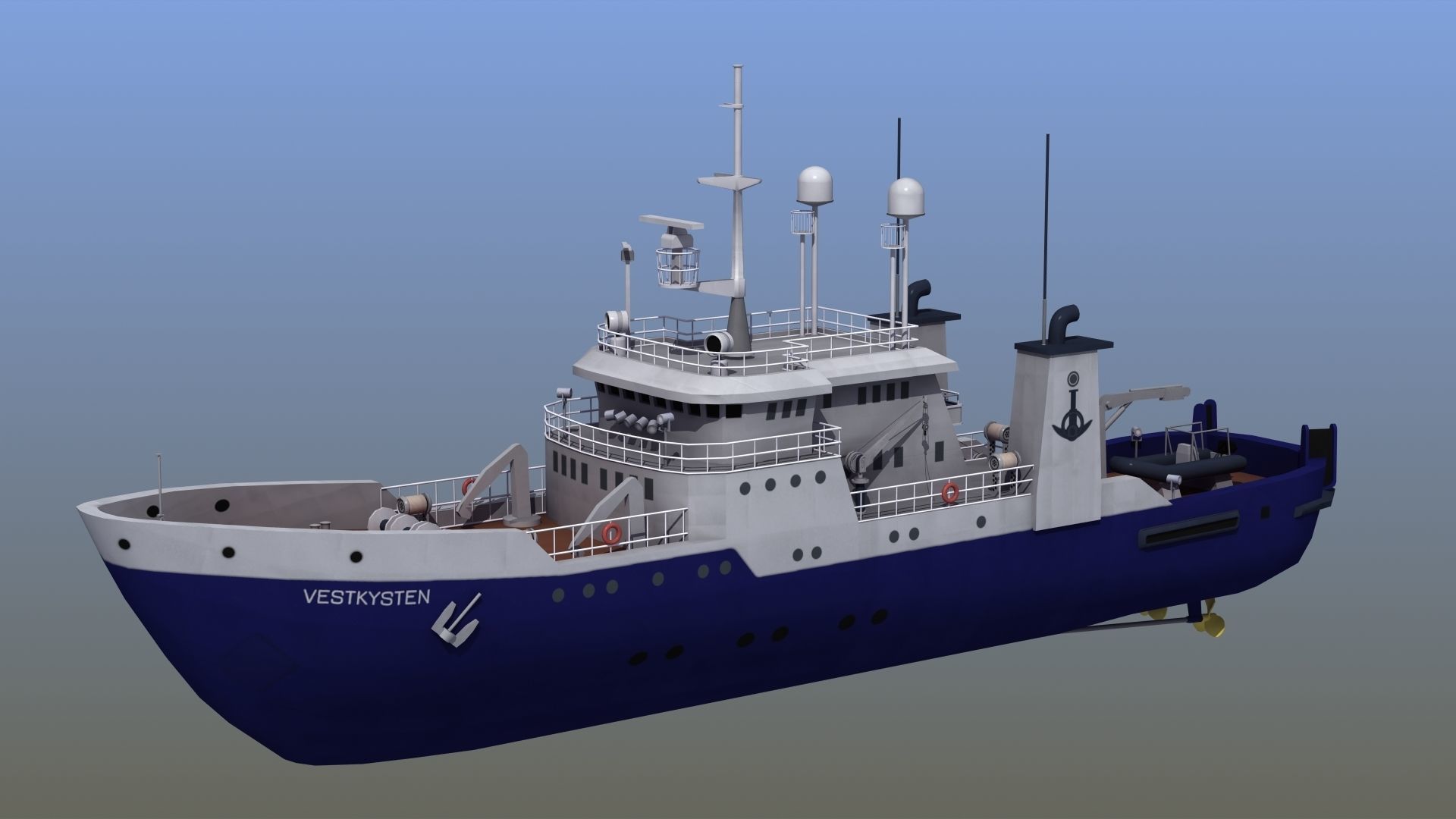 Fisheries Protection Vessel 3D model_38