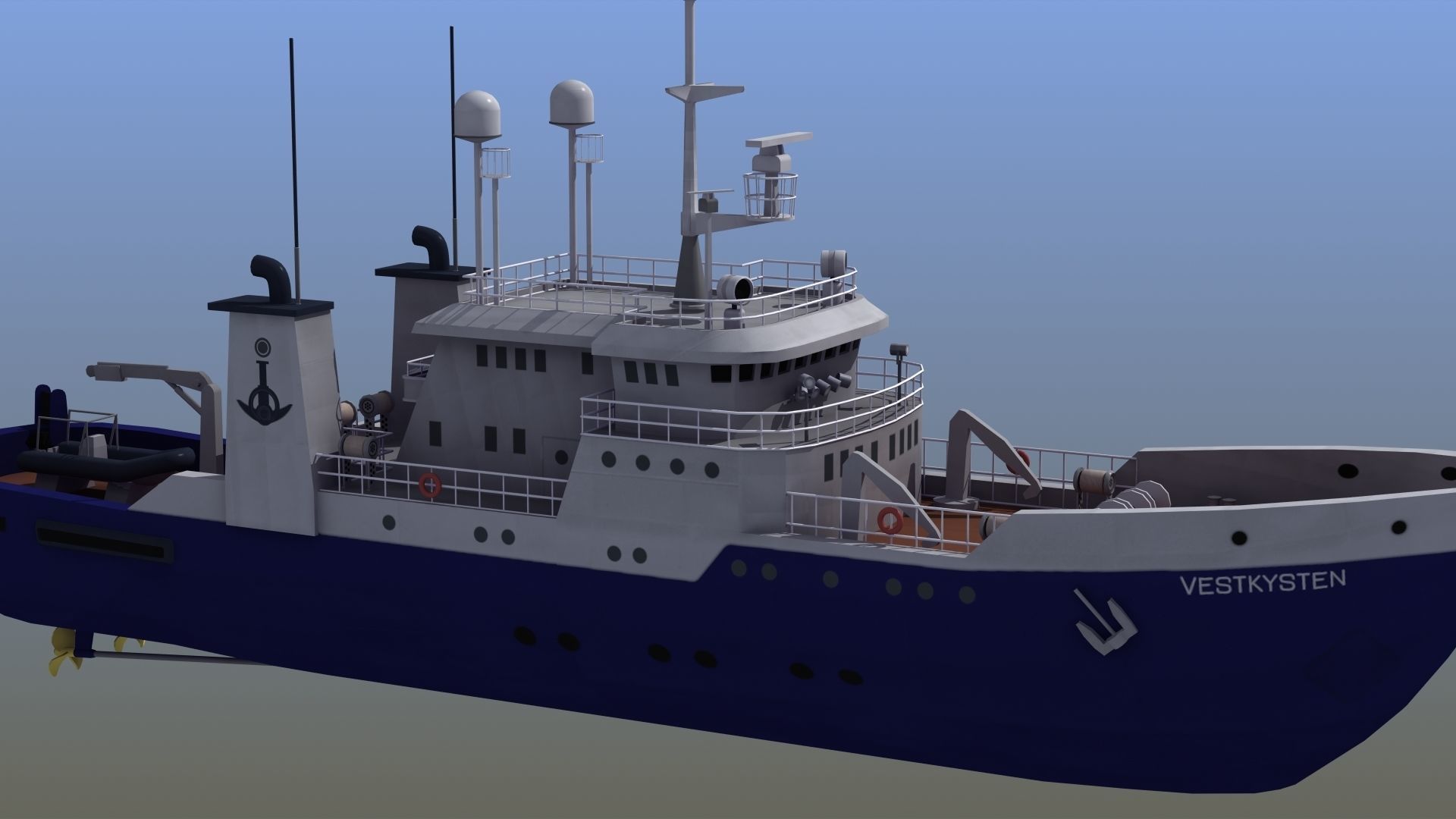 Fisheries Protection Vessel 3D model_28