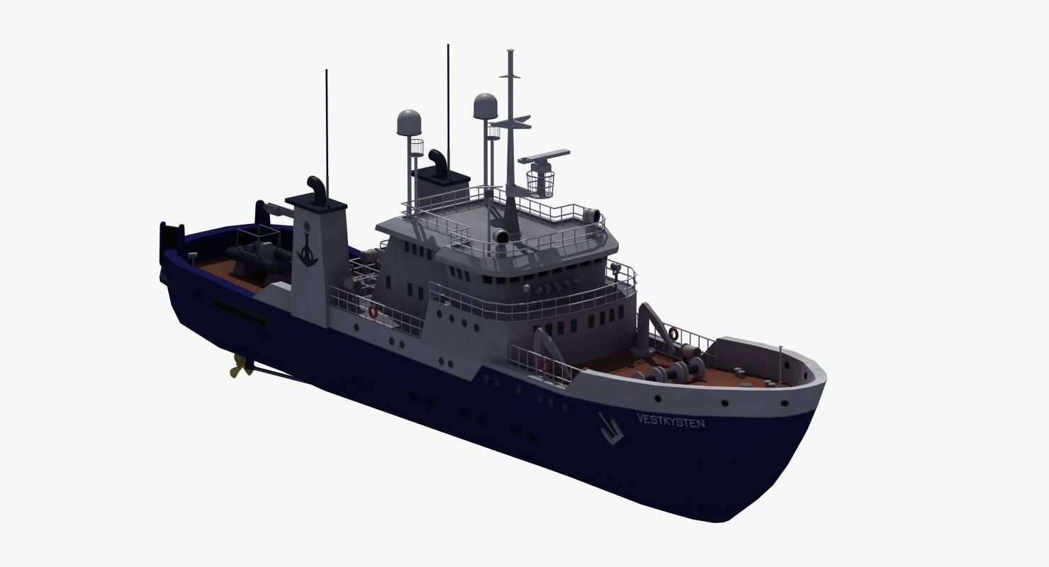 Fisheries Protection Vessel 3D model_4
