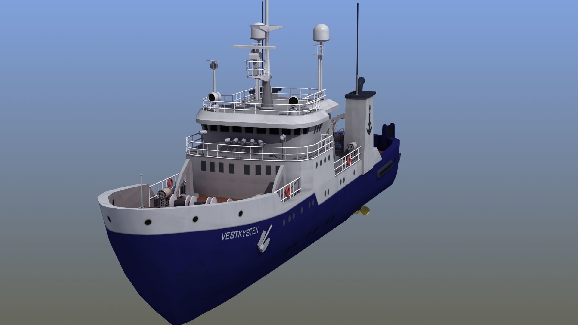 Fisheries Protection Vessel 3D model_36