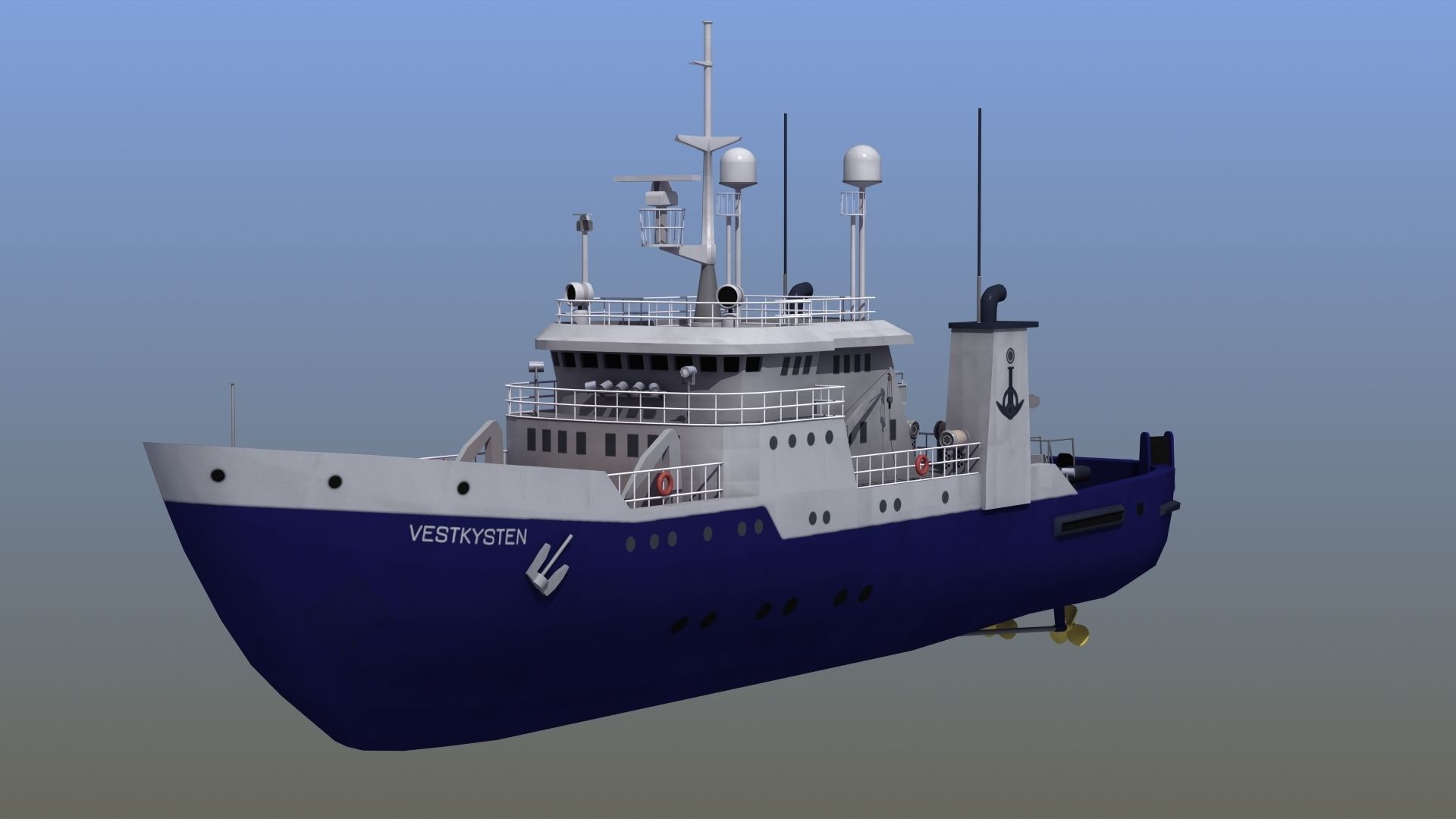 Fisheries Protection Vessel 3D model_1