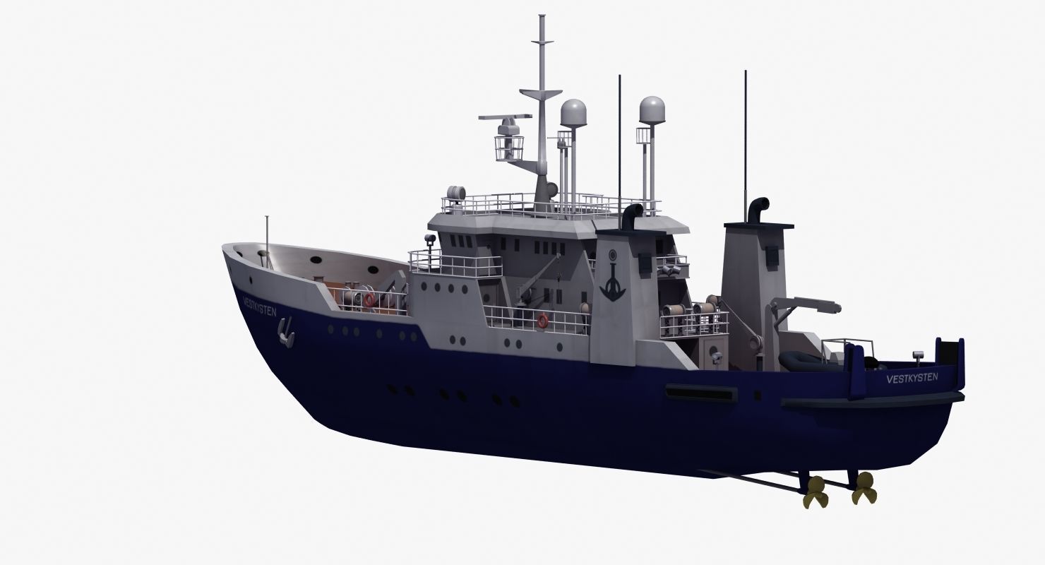Fisheries Protection Vessel 3D model_2