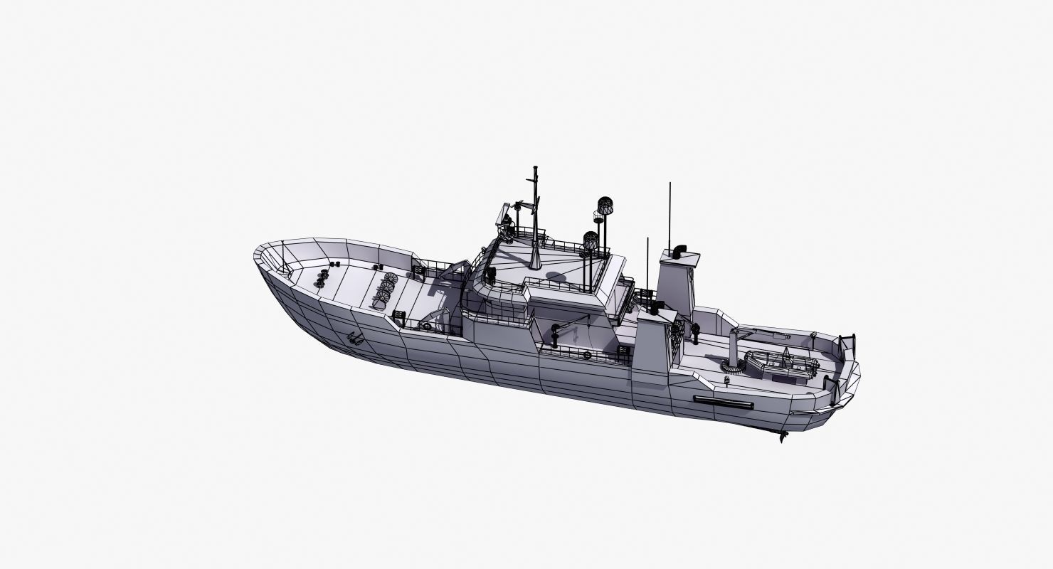 Fisheries Protection Vessel 3D model_20