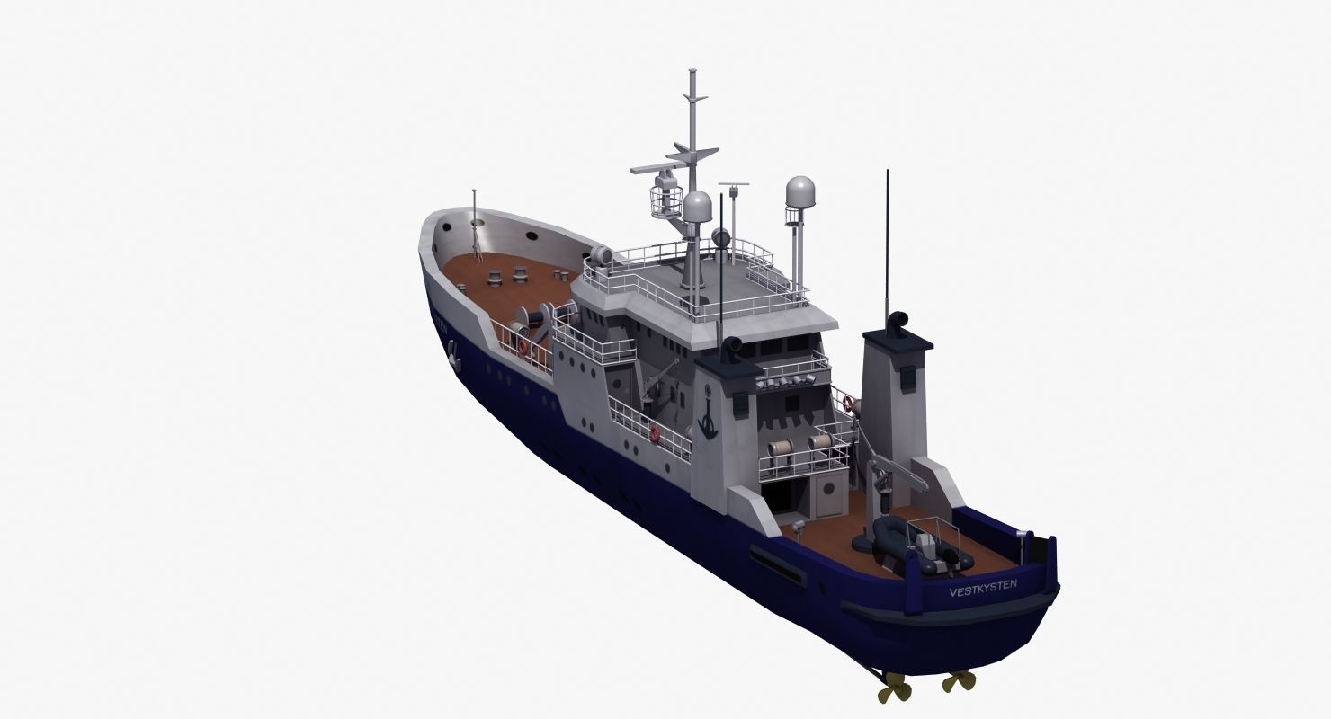 Fisheries Protection Vessel 3D model_7