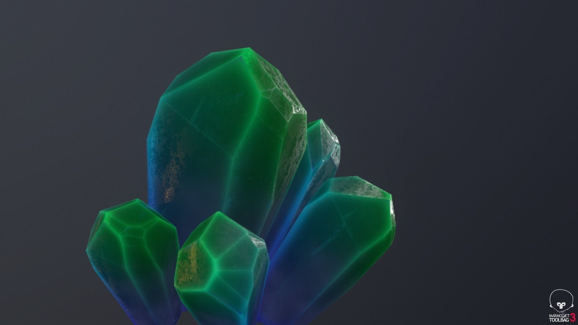 1 Mineral  fantasy style v3 Low-poly 3D model_3