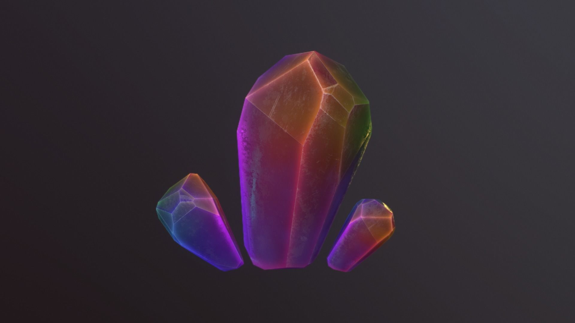 1 Mineral  fantasy style v3 Low-poly 3D model_2