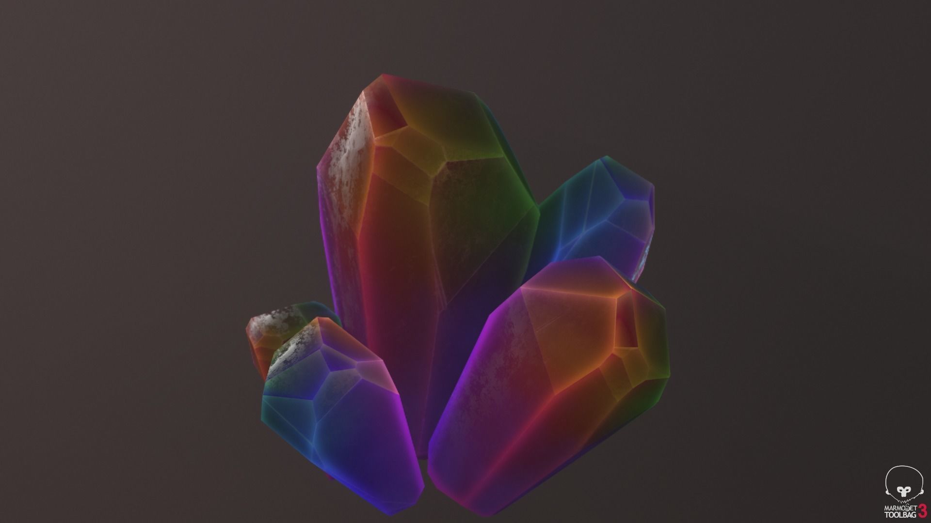 1 Mineral  fantasy style v3 Low-poly 3D model_11