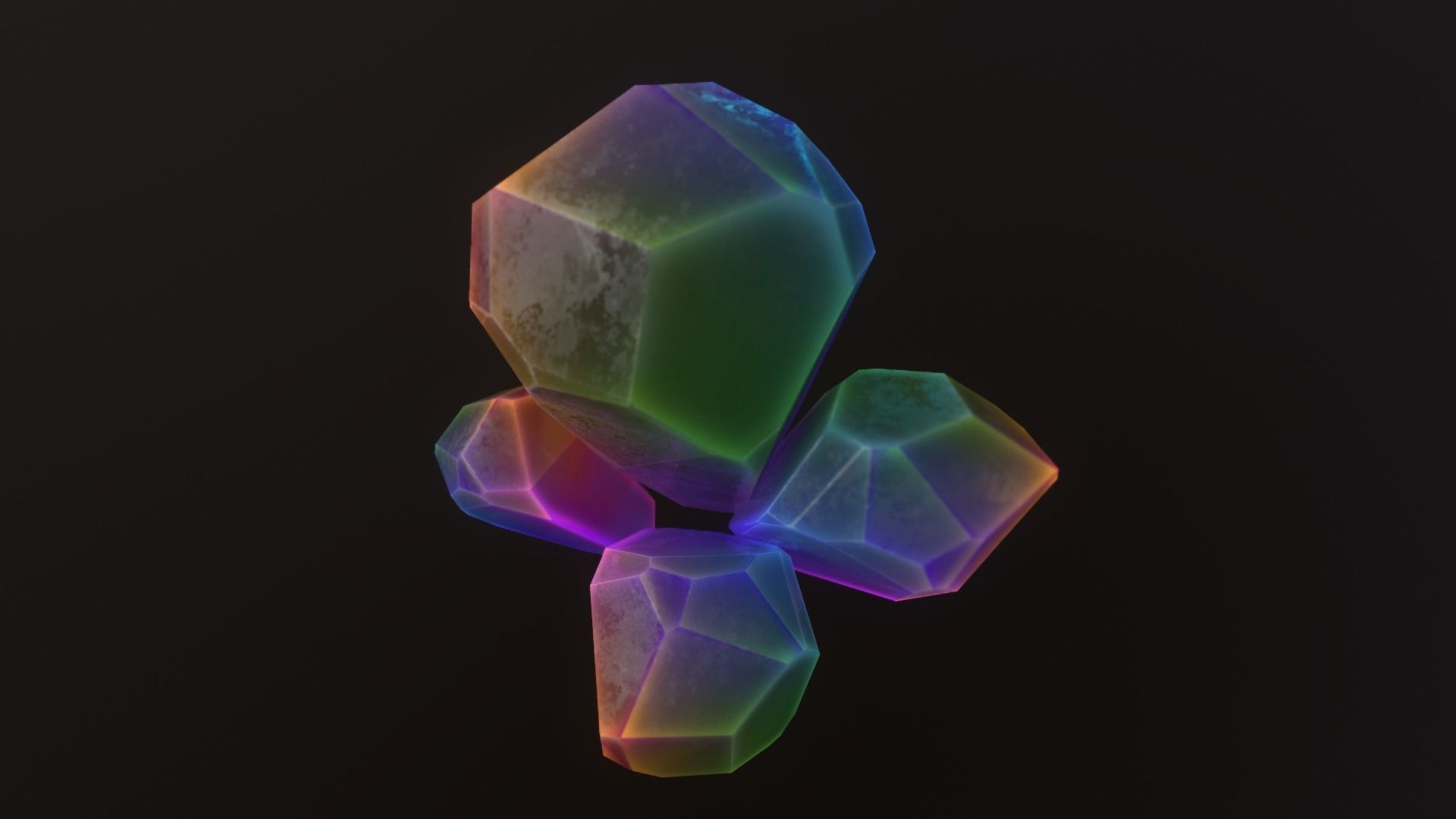 1 Mineral  fantasy style v3 Low-poly 3D model_7