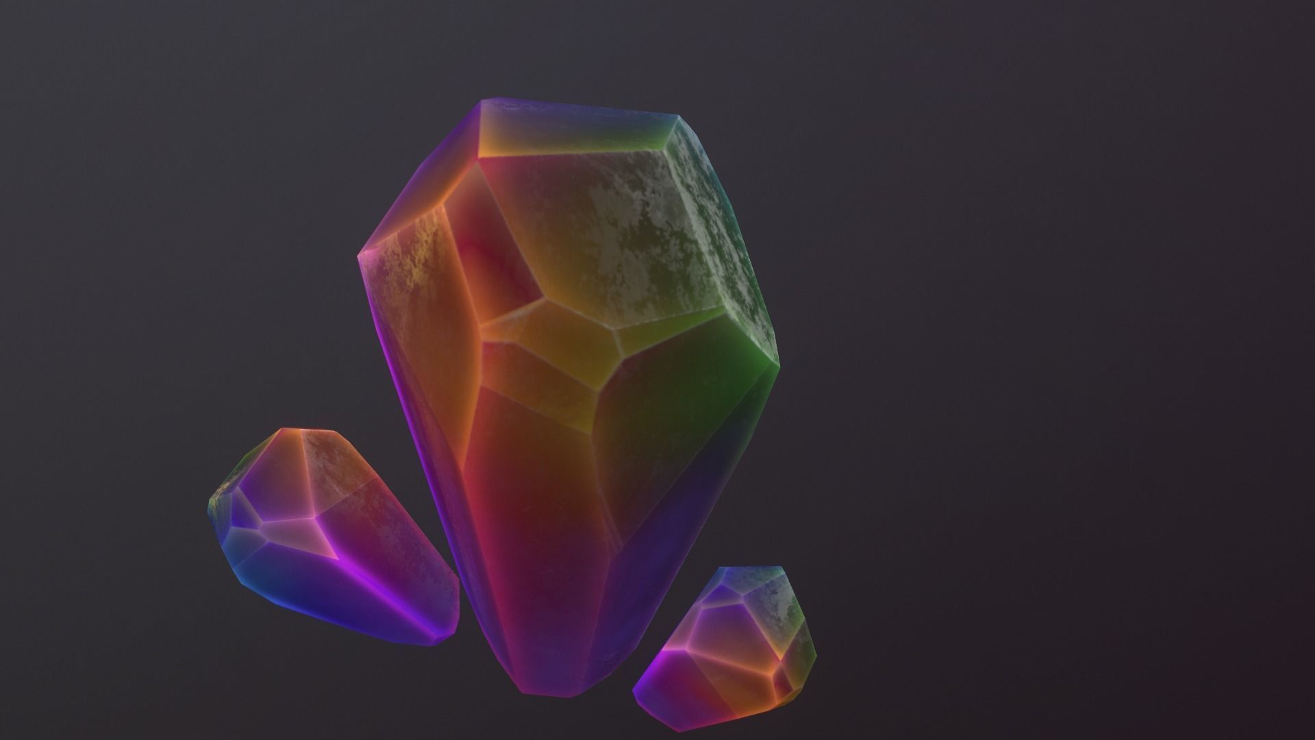 1 Mineral  fantasy style v3 Low-poly 3D model_4