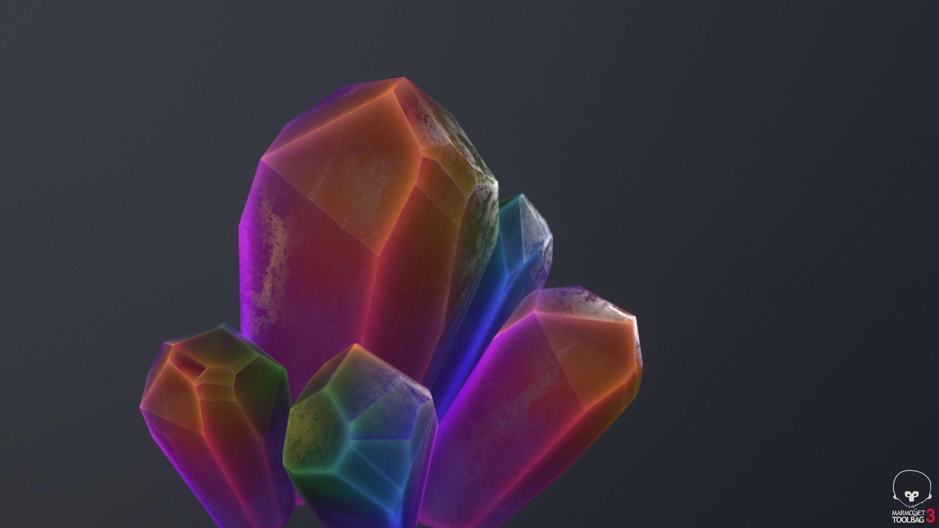 1 Mineral  fantasy style v3 Low-poly 3D model_1
