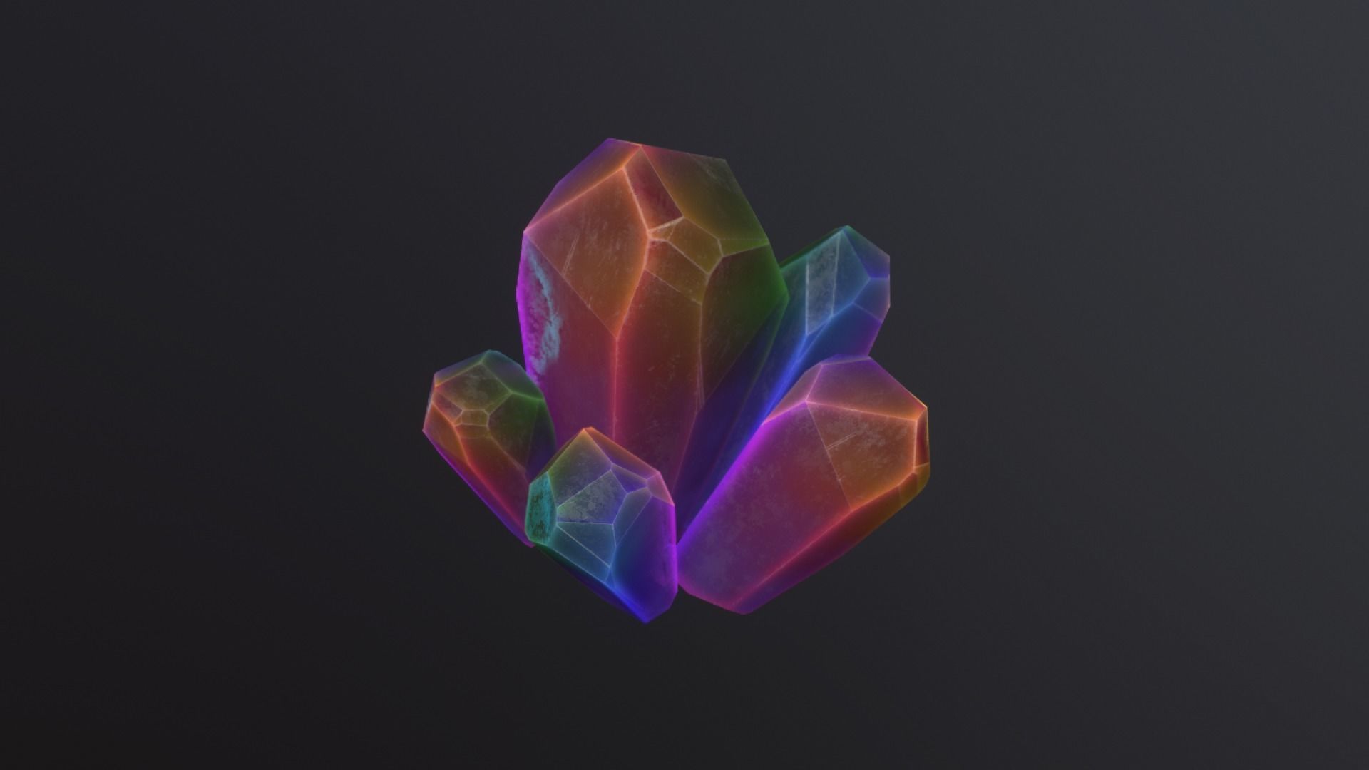 1 Mineral  fantasy style v3 Low-poly 3D model_8