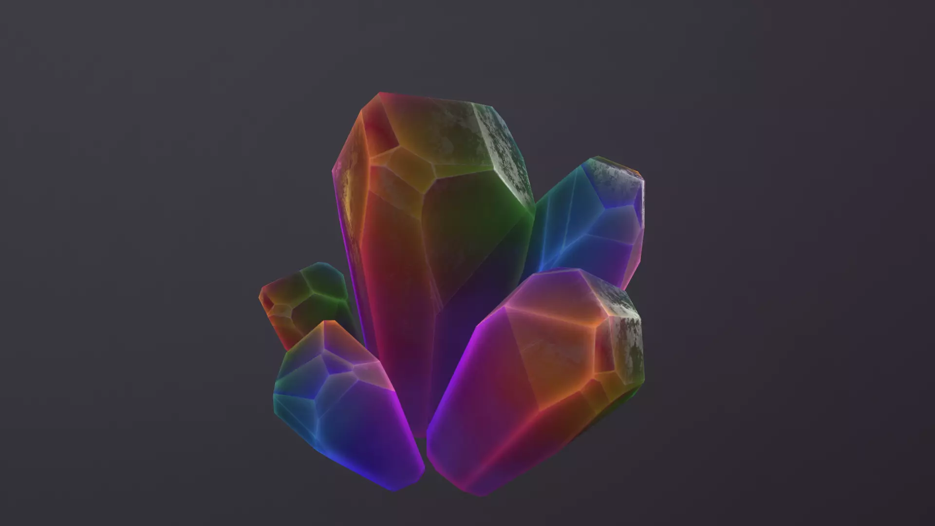 1 Mineral  fantasy style v3 Low-poly 3D model_0