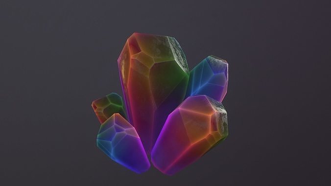  1 Mineral  fantasy style v3 Low-poly 3D model