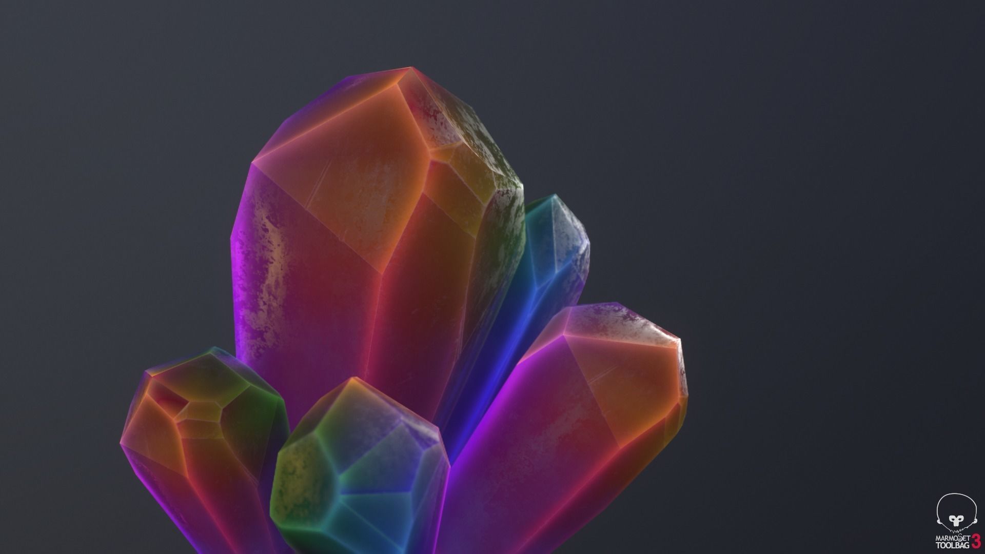 1 Mineral  fantasy style v3 Low-poly 3D model_5