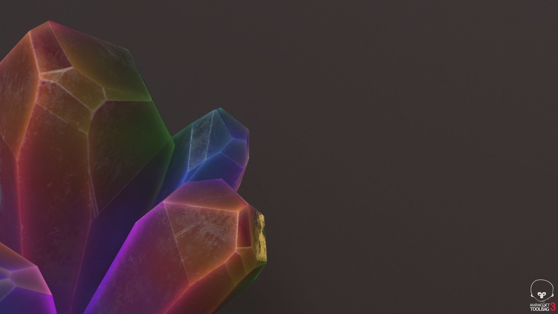 1 Mineral  fantasy style v3 Low-poly 3D model_10