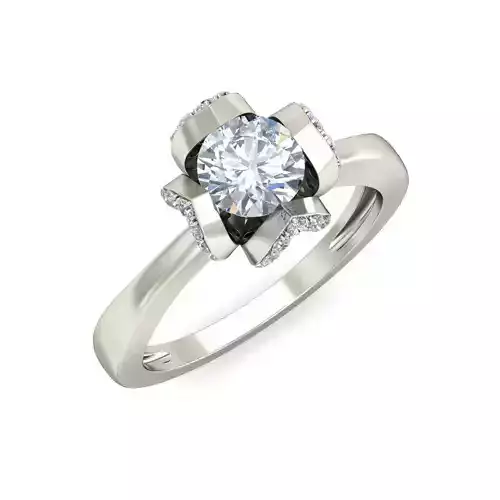 Women solitaire ring 3dm stl render detail 3D print model