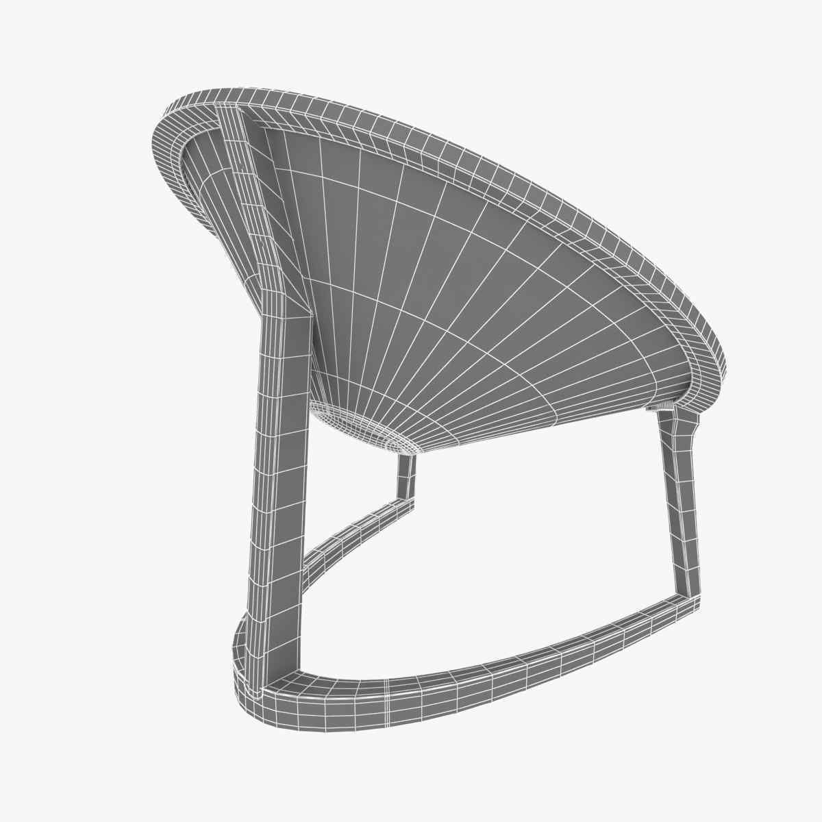 Riva 1920 yin yang easy chair 3d model  3D model_9