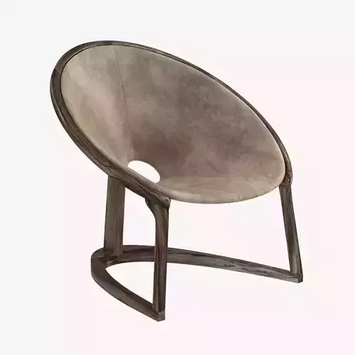 Riva 1920 yin yang easy chair 3d model 