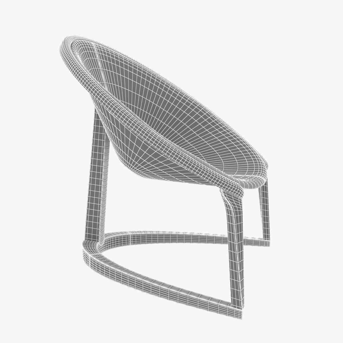 Riva 1920 yin yang easy chair 3d model  3D model_7