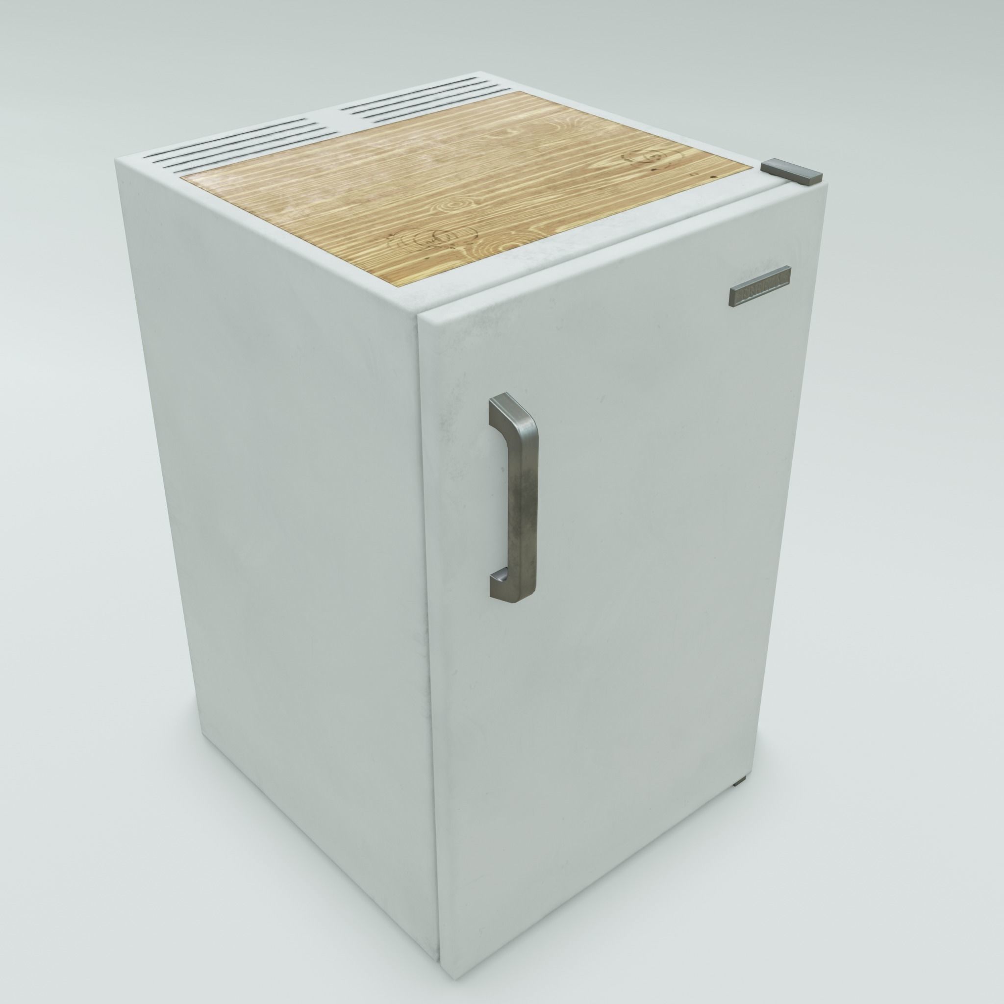 Freezy - game ready vintage fridge - clean and rusty 3D Model Collection_5