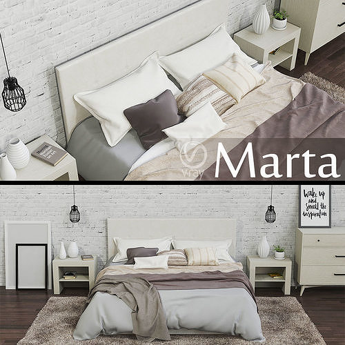 Marta bedroom furniture - bedroom furniture 3D model