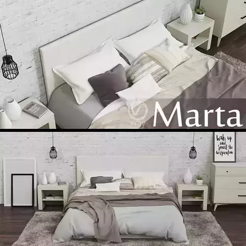 Marta bedroom furniture - bedroom furniture 3D model