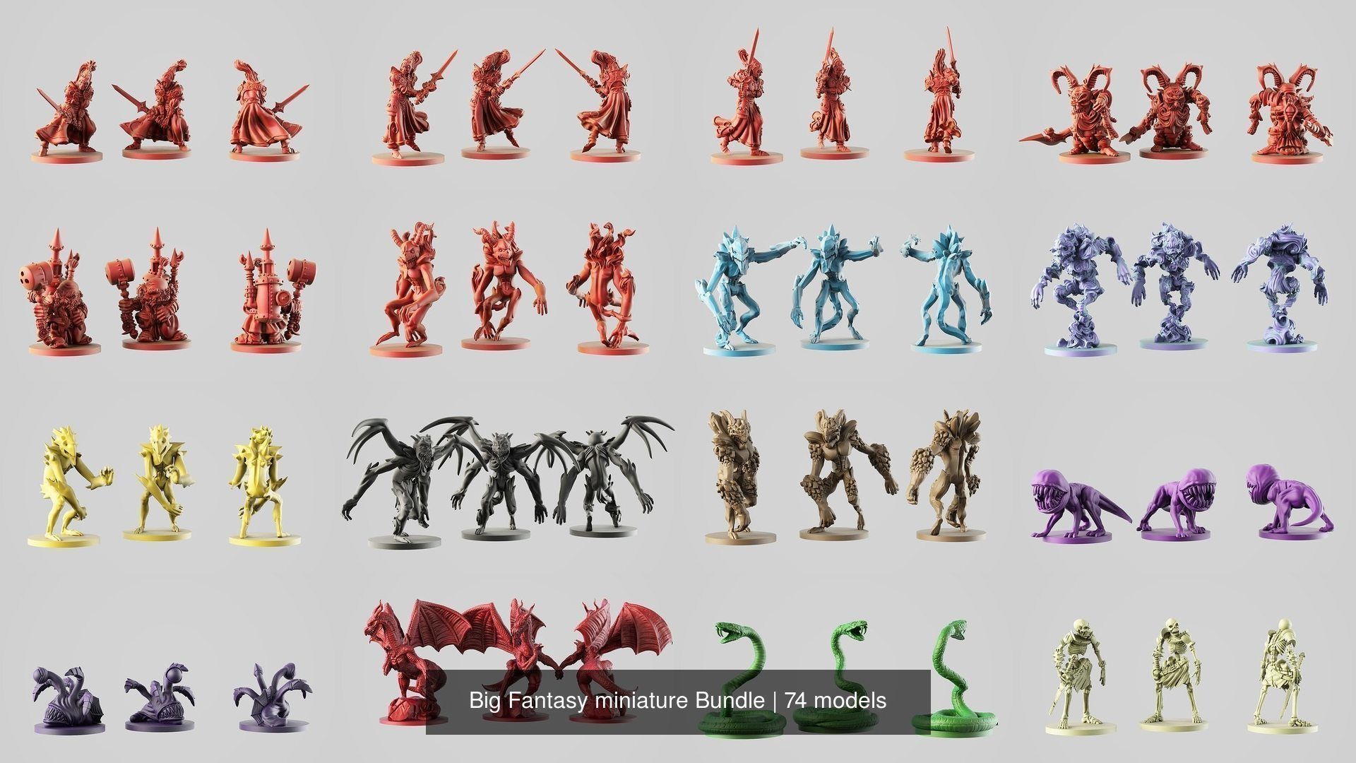 Big Fantasy miniature Bundle 3D Model Collection_182