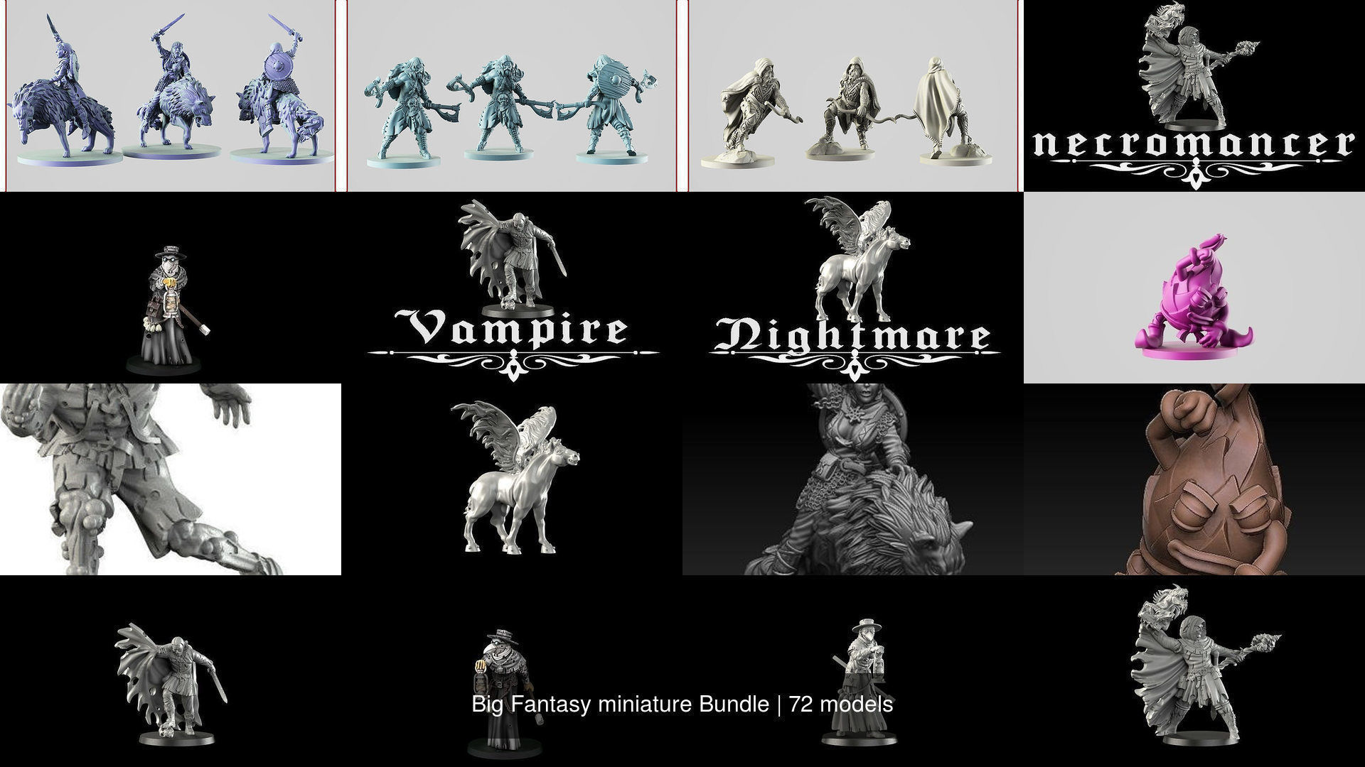 Big Fantasy miniature Bundle 3D Model Collection_238
