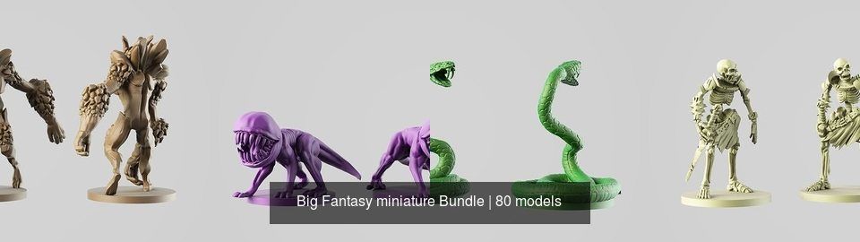 Big Fantasy miniature Bundle 3D Model Collection_226