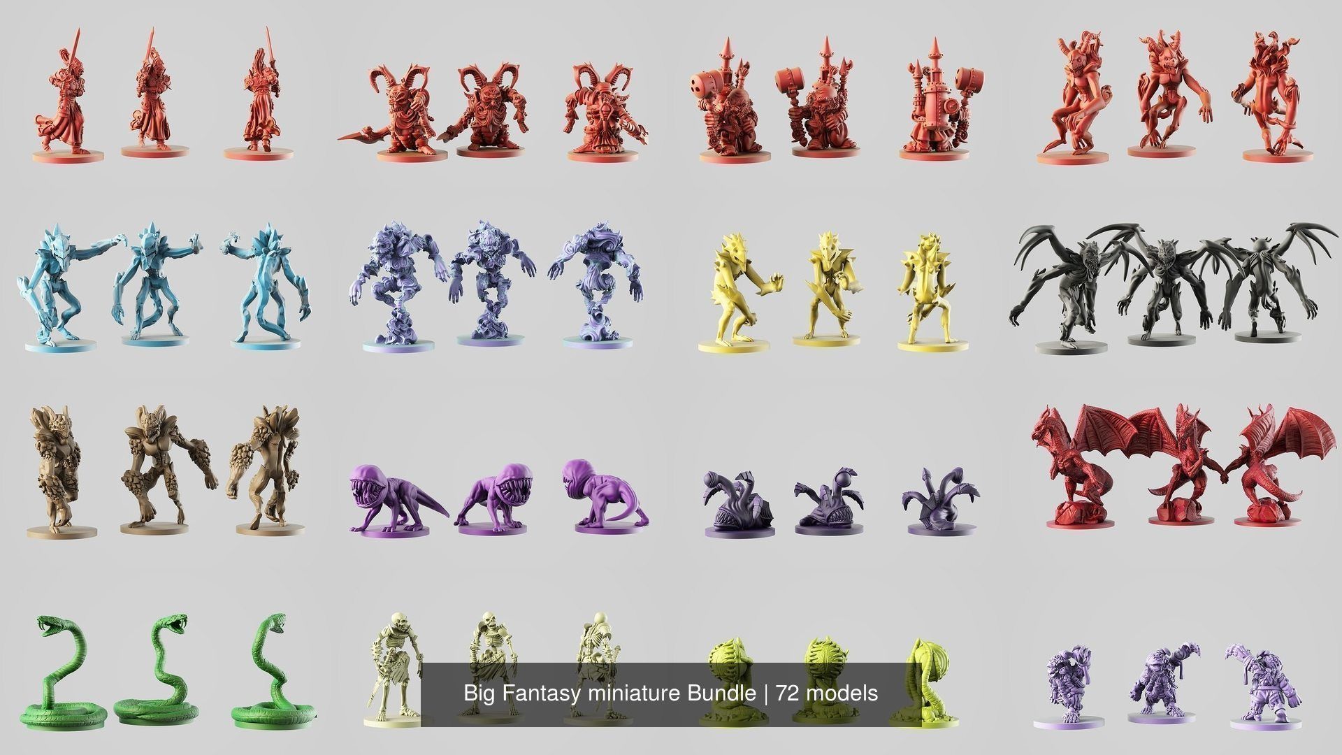 Big Fantasy miniature Bundle 3D Model Collection_186
