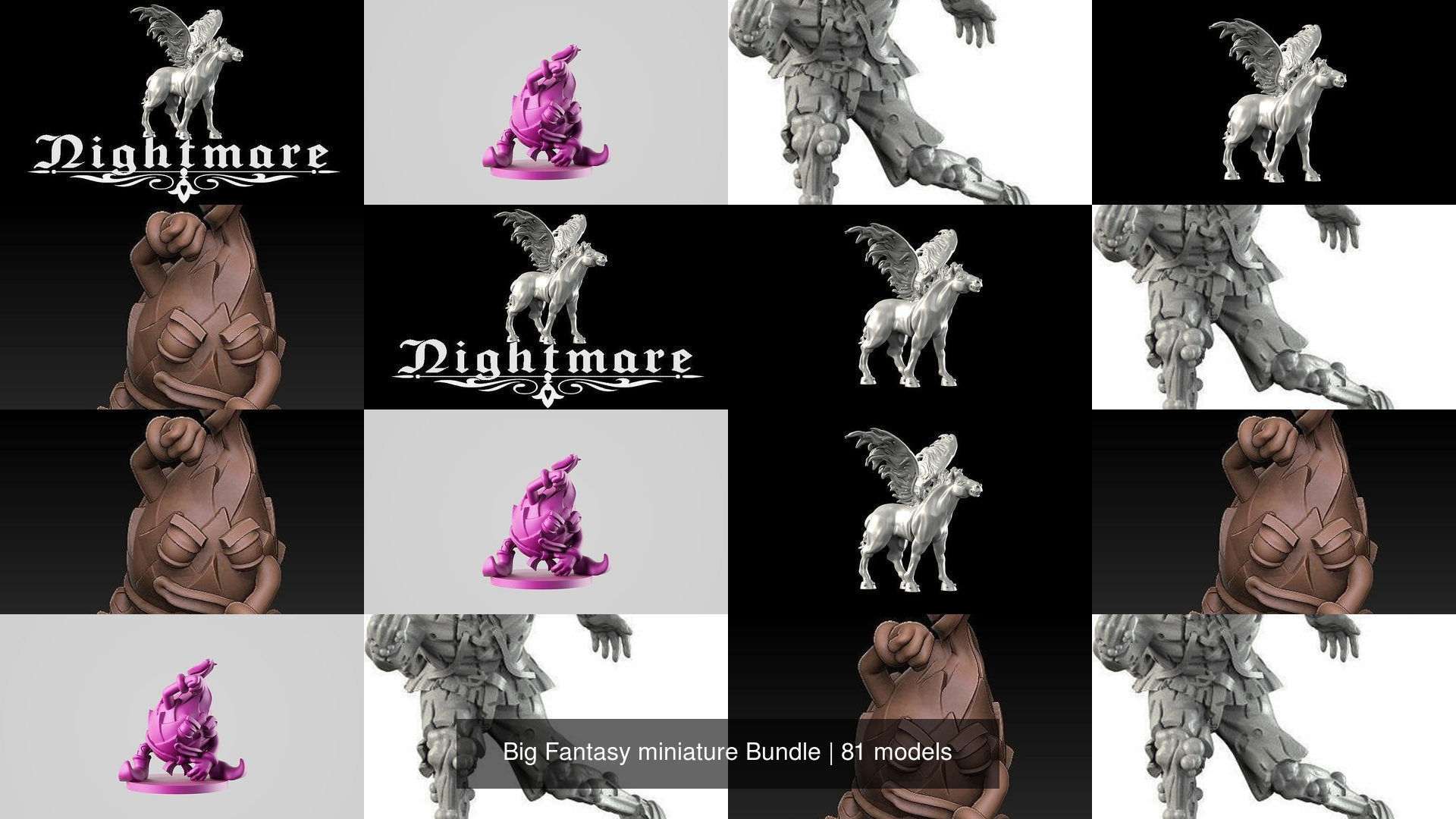 Big Fantasy miniature Bundle 3D Model Collection_291
