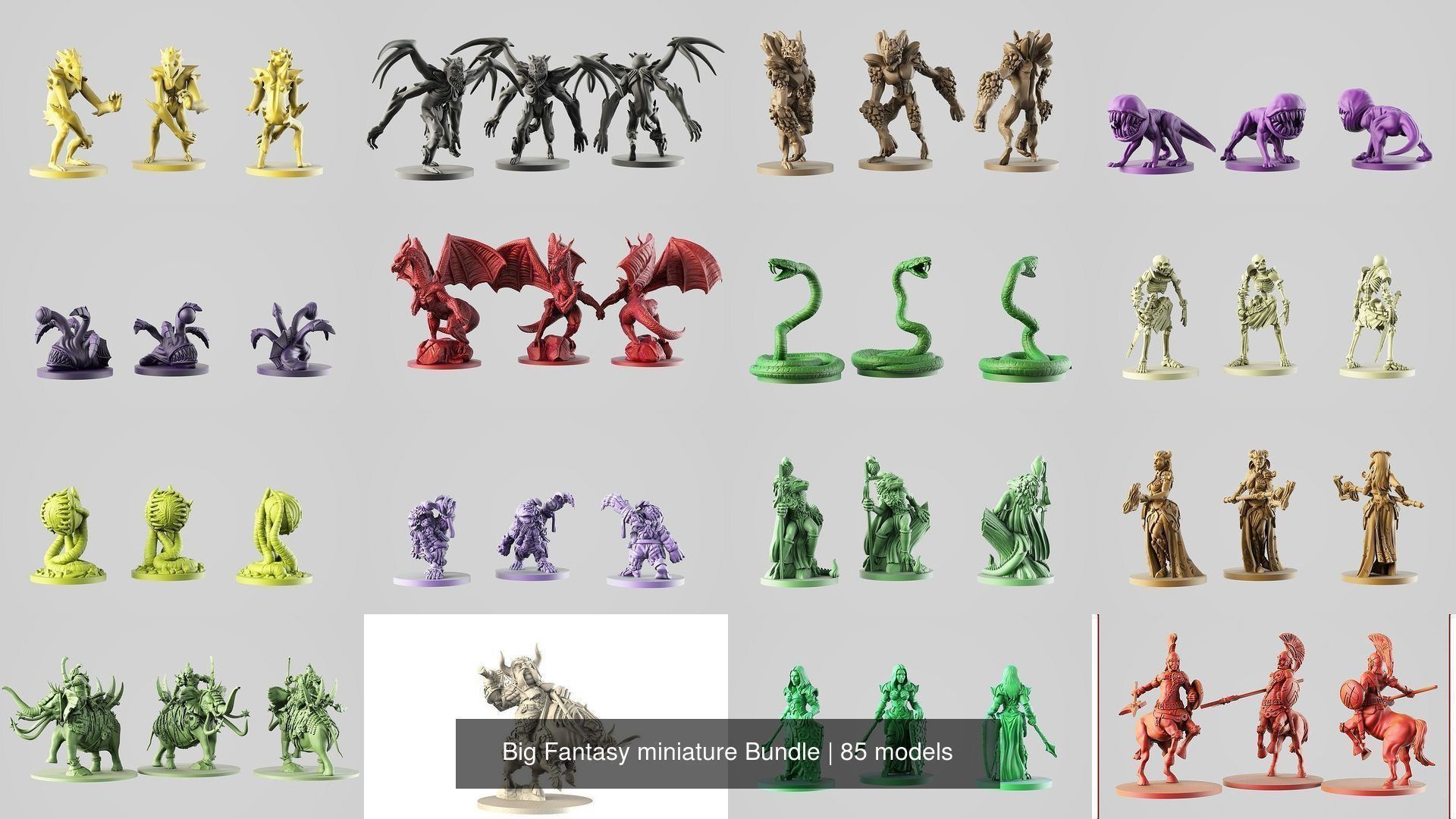 Big Fantasy miniature Bundle 3D Model Collection_257