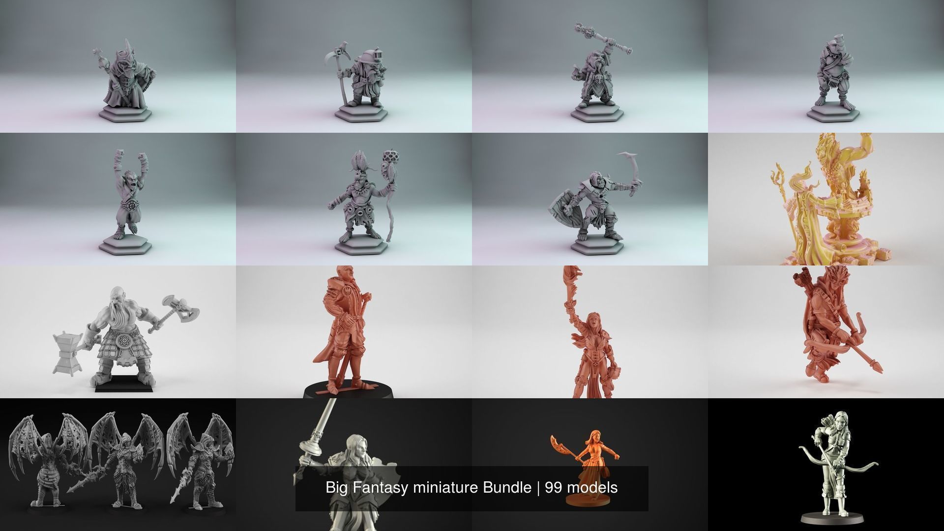 Big Fantasy miniature Bundle 3D Model Collection_57