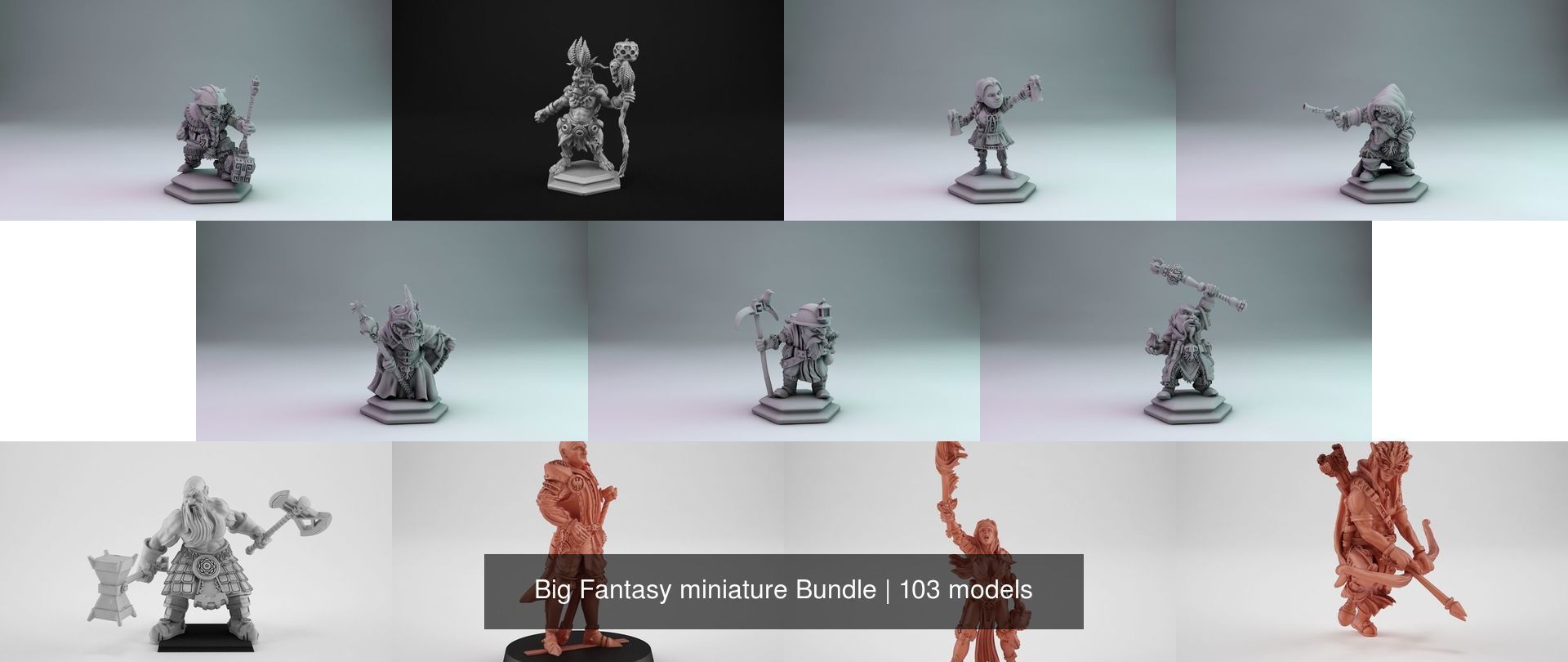 Big Fantasy miniature Bundle 3D Model Collection_53