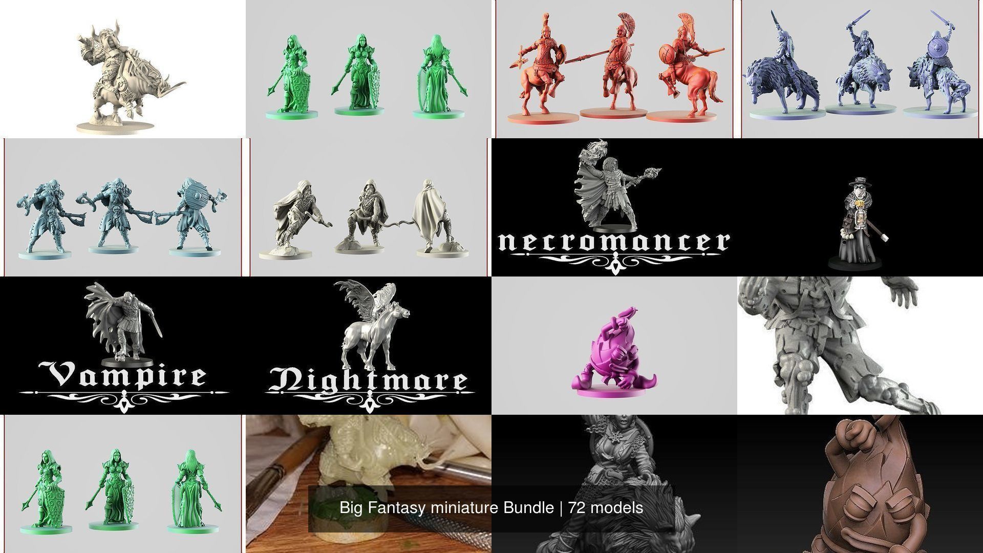 Big Fantasy miniature Bundle 3D Model Collection_242
