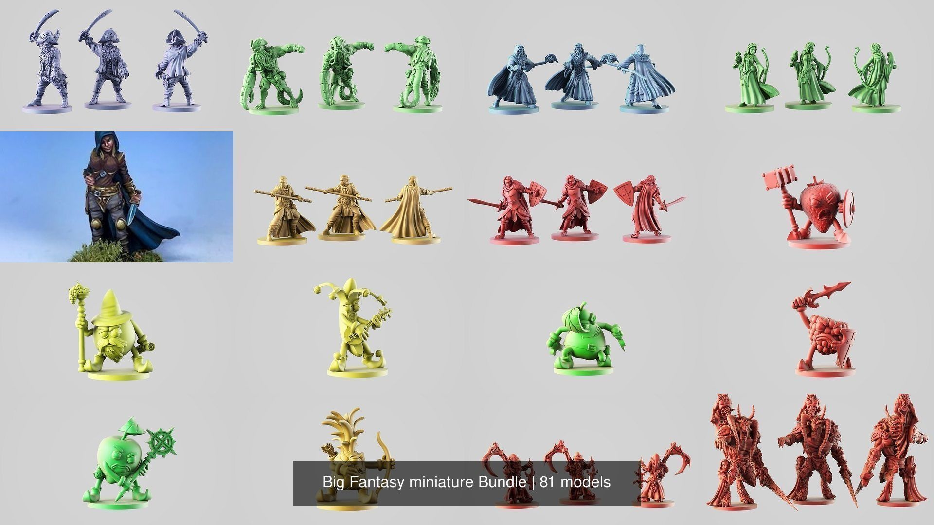 Big Fantasy miniature Bundle 3D Model Collection_128