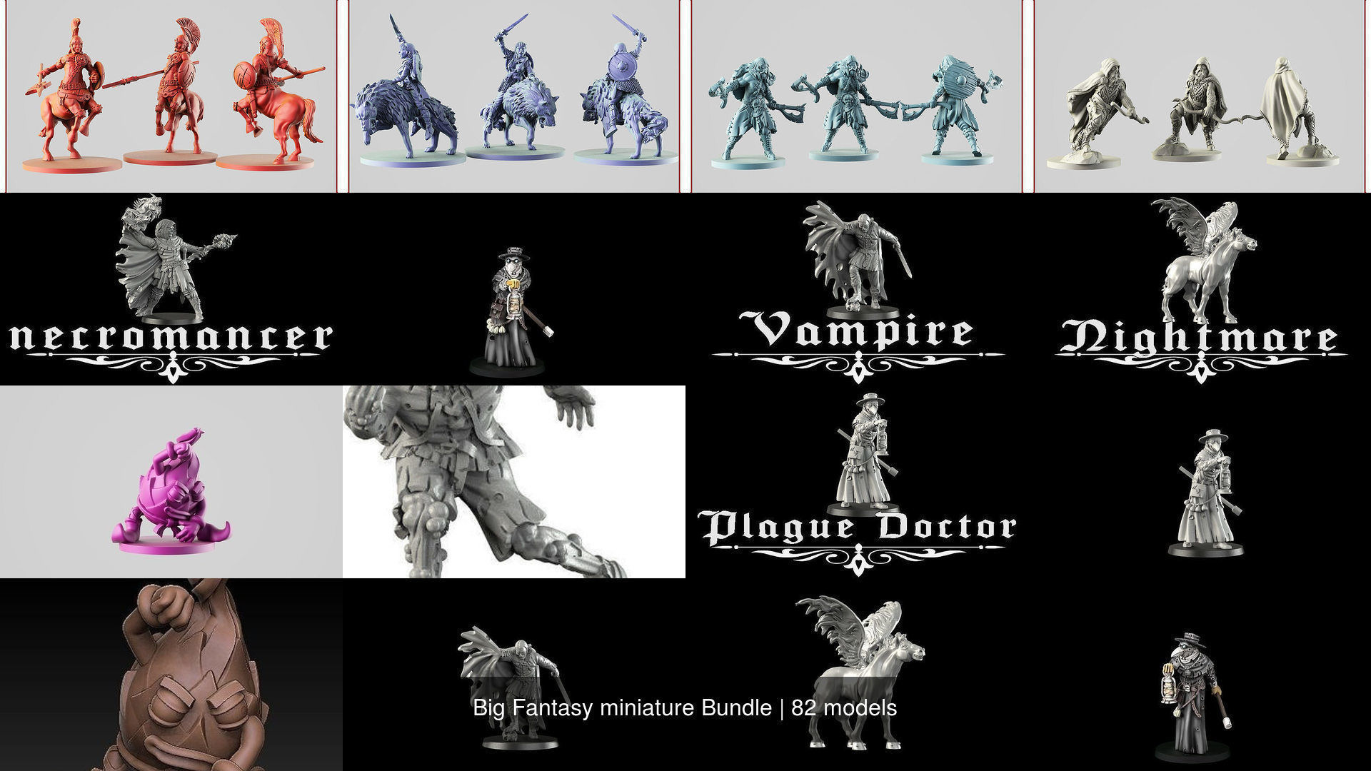 Big Fantasy miniature Bundle 3D Model Collection_285