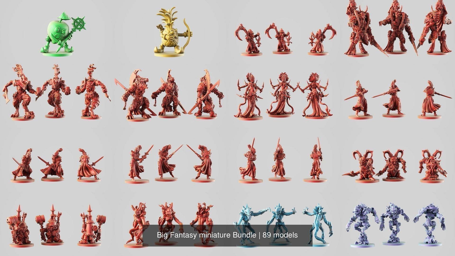 Big Fantasy miniature Bundle 3D Model Collection_210
