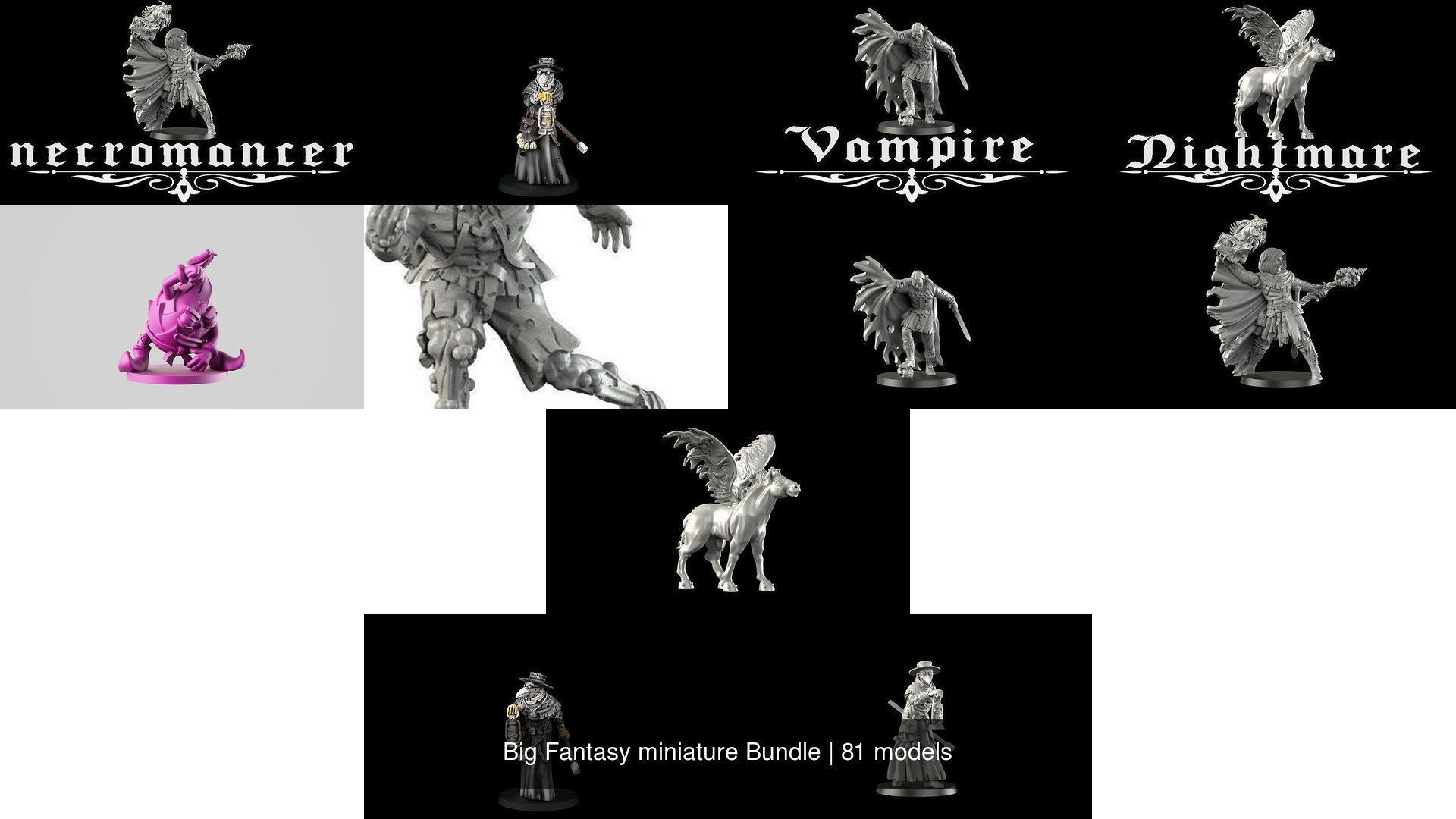 Big Fantasy miniature Bundle 3D Model Collection_289