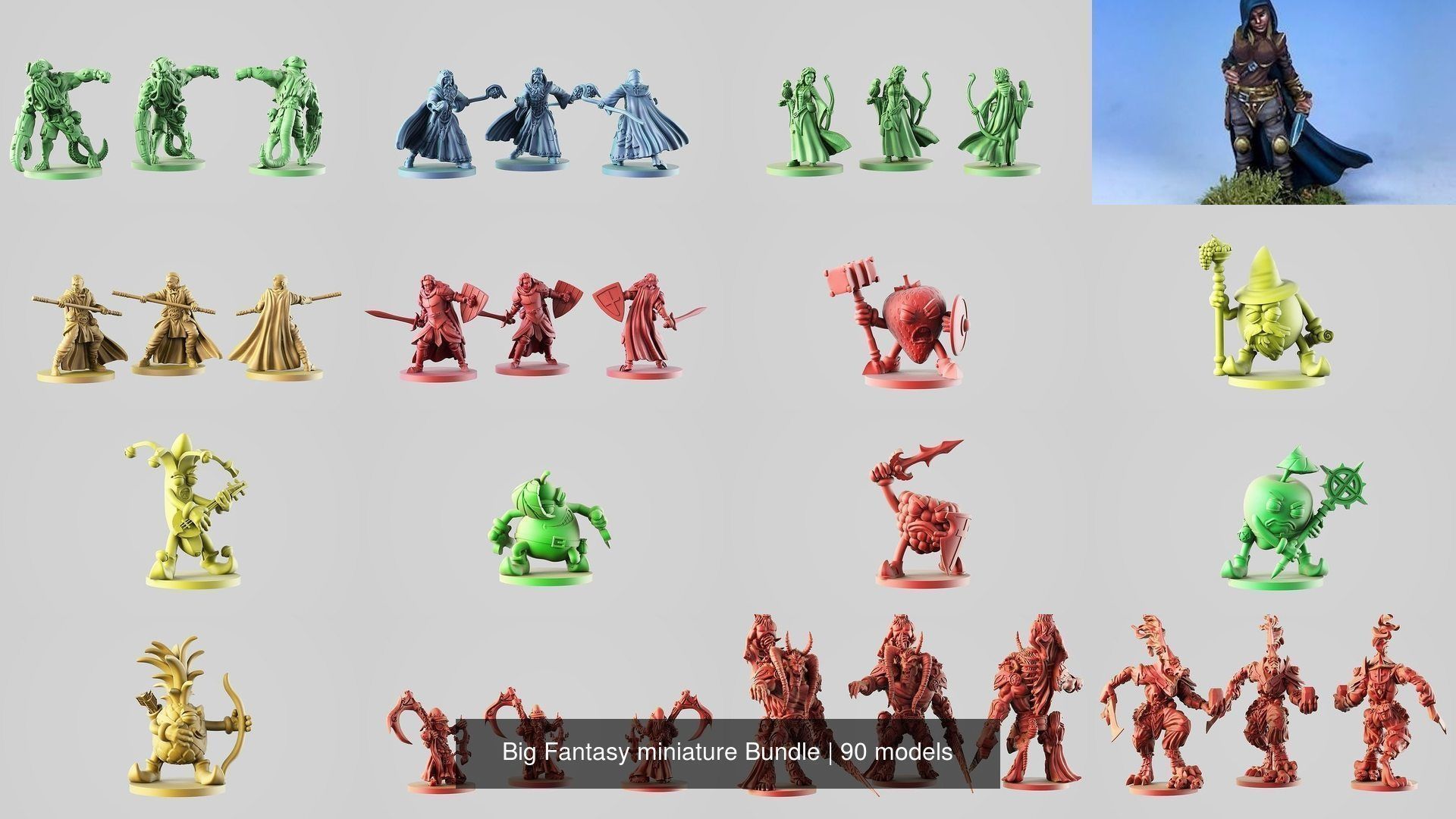 Big Fantasy miniature Bundle 3D Model Collection_161