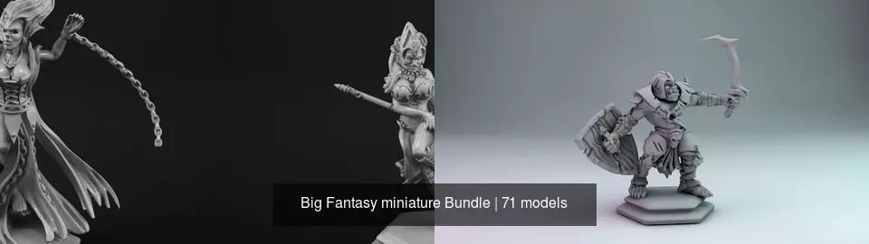 Big Fantasy miniature Bundle 3D Model Collection_39