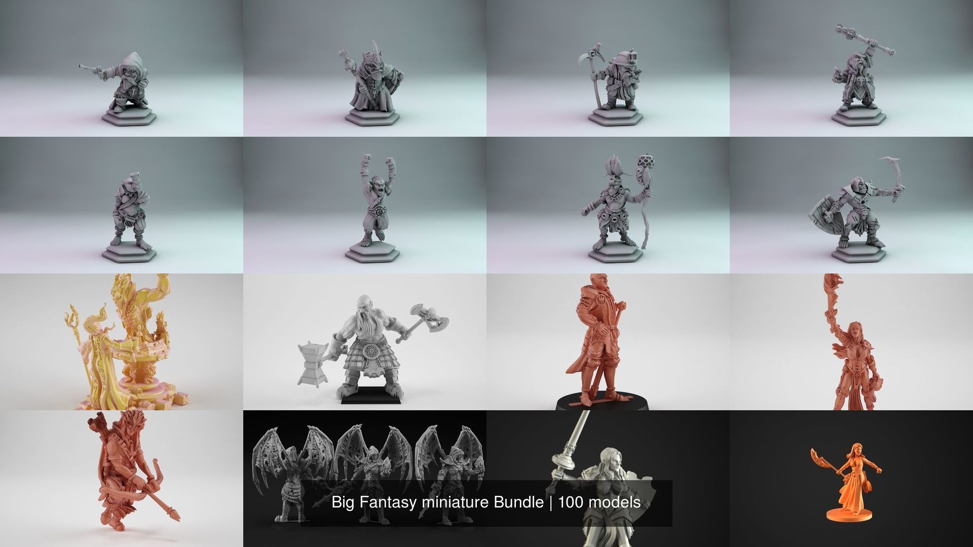 Big Fantasy miniature Bundle 3D Model Collection_56