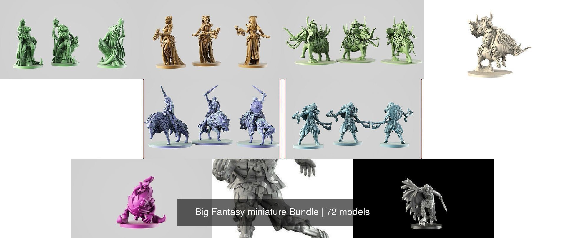 Big Fantasy miniature Bundle 3D Model Collection_237