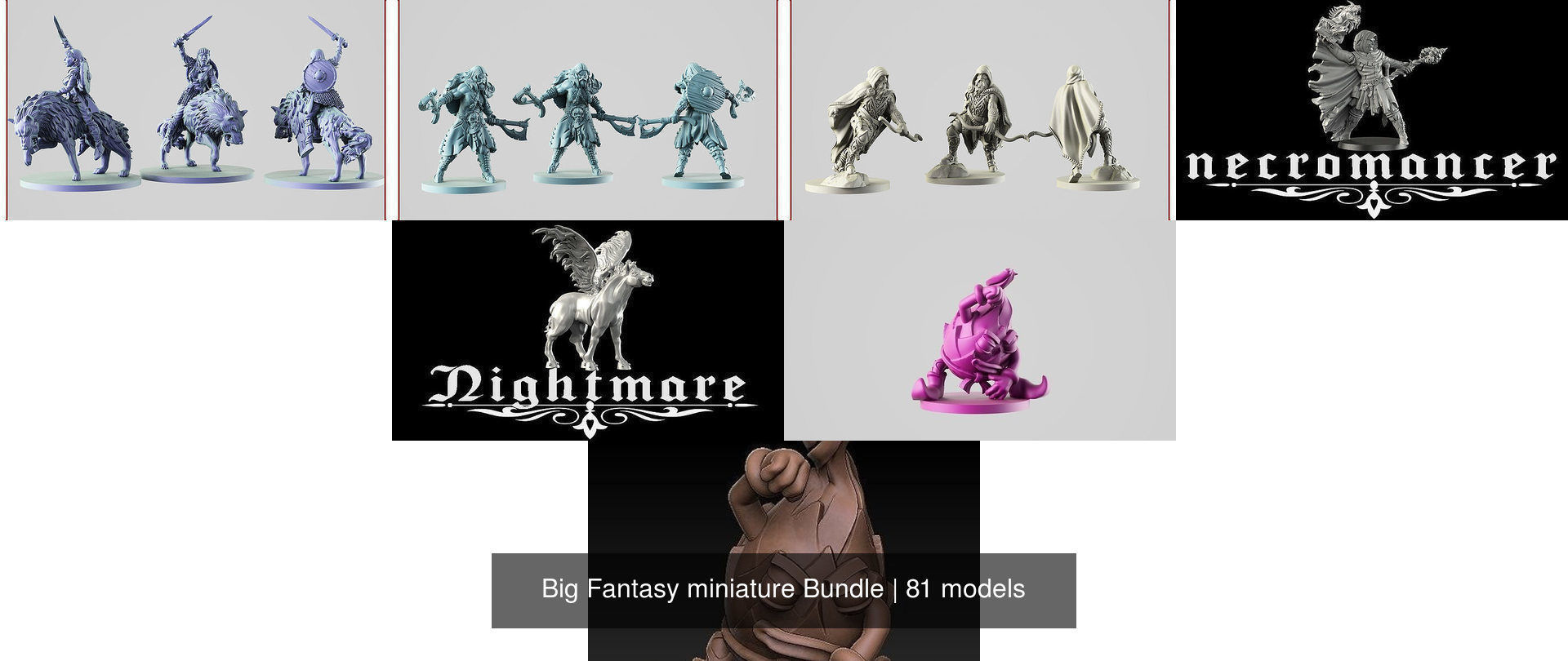 Big Fantasy miniature Bundle 3D Model Collection_287