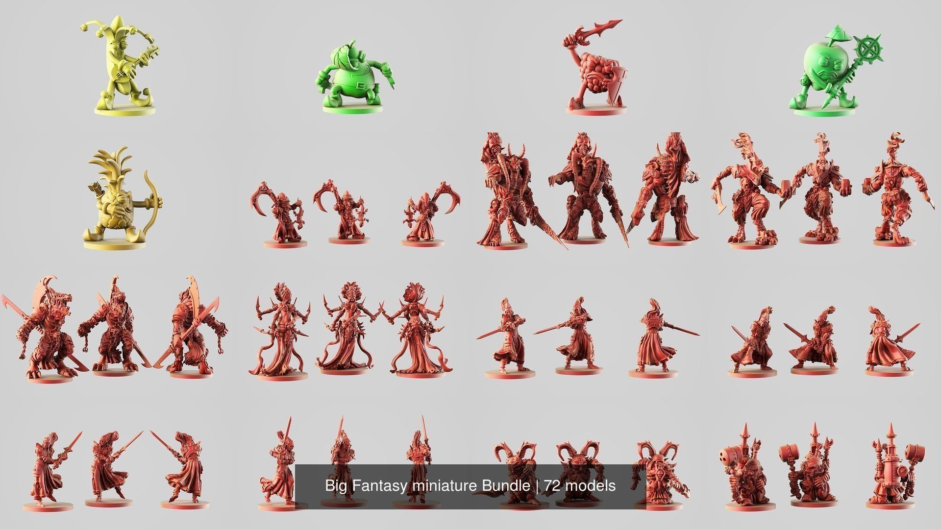 Big Fantasy miniature Bundle 3D Model Collection_135