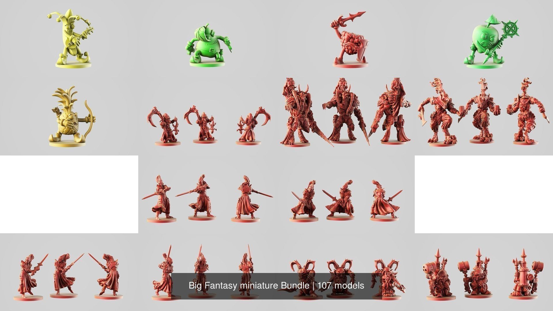 Big Fantasy miniature Bundle 3D Model Collection_313