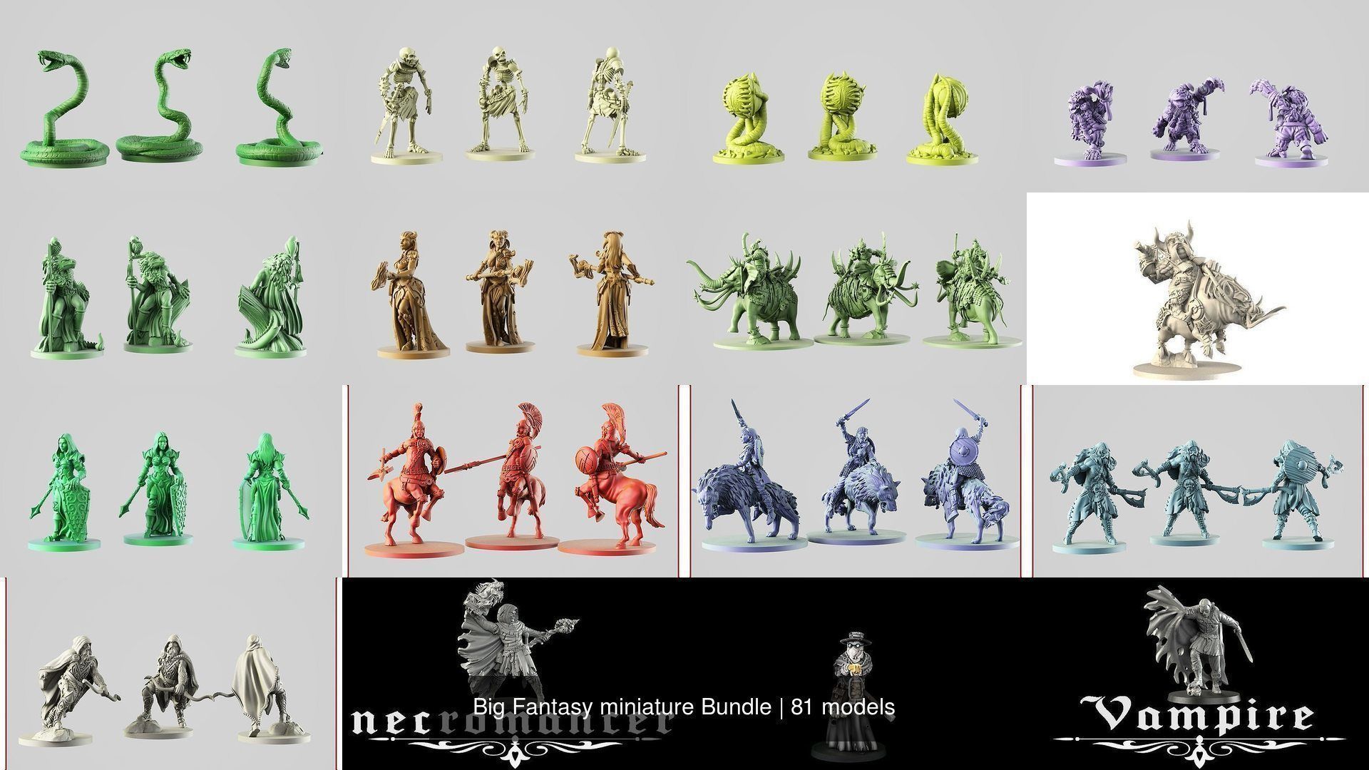 Big Fantasy miniature Bundle 3D Model Collection_261