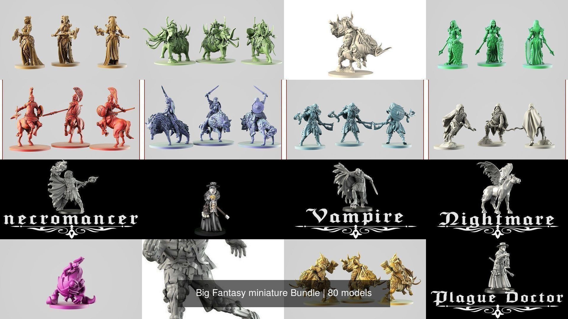 Big Fantasy miniature Bundle 3D Model Collection_268