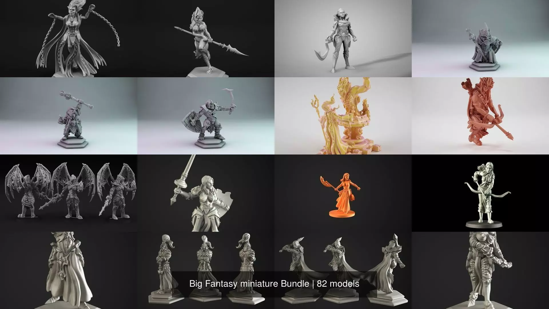 Big Fantasy miniature Bundle 3D Model Collection_26
