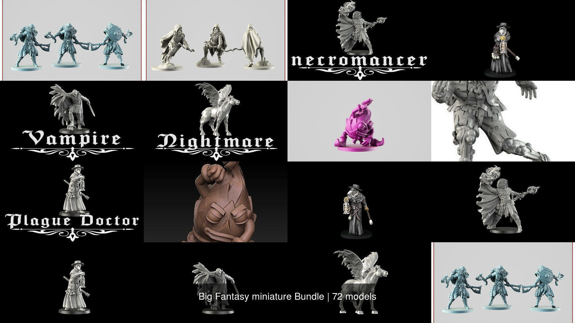 Big Fantasy miniature Bundle 3D Model Collection_239